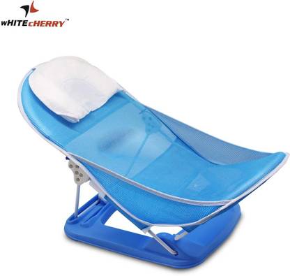 Whitecherry Baby Bather for Newborn and Infants, Compact and Foldable, 0 - 6 Months Baby Bath Seat