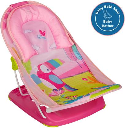 MeeMee Baby bather for todler, foldable 3 position adjustable, washable soft mesh seat Baby Bath Seat