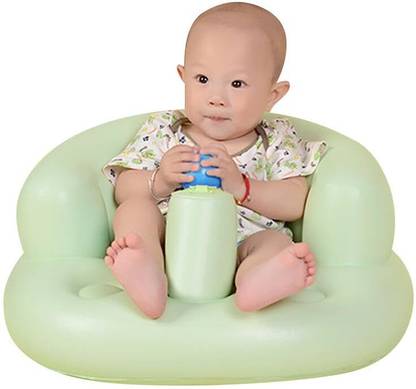 VBM Inflatable Baby Chair Soft Puffy Air Cushion Chair with Back Support Baby Bath Seat