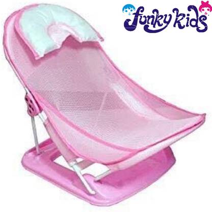 Funky Kids Baby Bather for Newborn and Infants, Compact and Foldable, 0 - 6 Months Baby Bath Seat