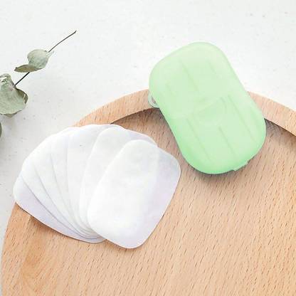 PERFECTMART Disposable Hand Cleaning Paper Soap Flakes Mini Soap Paper Travel Hand Wash BOX