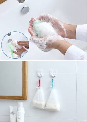 TALAVIYA BROTHERS Mesh Soap Pouch Bubble Foam Net Soap Sack Saver Pouch Drawstring Holder Bags