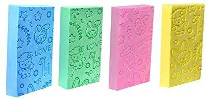 SOMUDEE Bath Sponge Ultra Soft Korean Scrubber Bathing Exfoliating Sponges Body