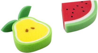 Baby Moo Sliced Fruit Multicolour 2 Pk Bath Sponge