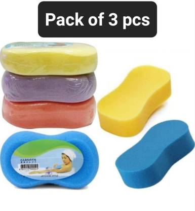 BRM TRADERS Sponge Multi Purpose Sponge For Face And Body Combo Pack Of 3 pcs