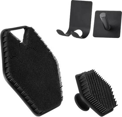 INCLUSSHOP Silicone Body Scrubber, Silicone Face Scrubbers Men Women Kids (4pcs Set)