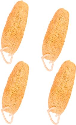 ecoduct Natural Body Scrubber Loofah for Bathing (Long) (Pack of 4)