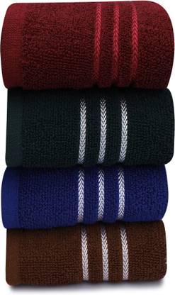 Shree Shyam LIGHT COLOUR HAND TOWEL SET OF 4 MULTI PURPOSE USE Multicolor Cloth Napkins