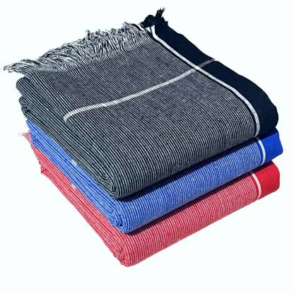 Mk weaves Cotton 356 GSM Bath, Hair Gamcha Set