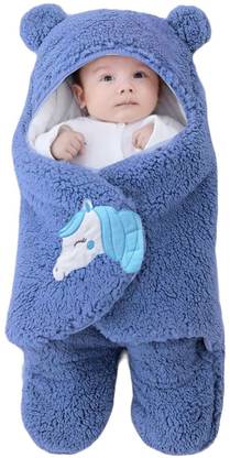 BRANDONN New Born Hooded Supersoft Swaddle Wrapper Cum Sleeping Bag For babies Sleeping Bag