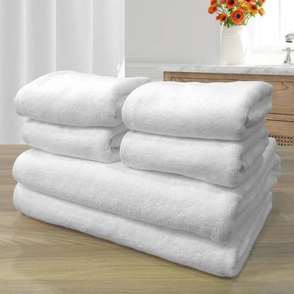 THE VELOURE Cotton 700 GSM Bath, Hand Towel Set
