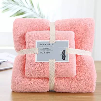 QBLYN Pink Free Size Bath Robe