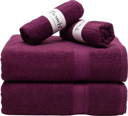 Furnofy Cotton 450 GSM Bath, Hand Towel Set