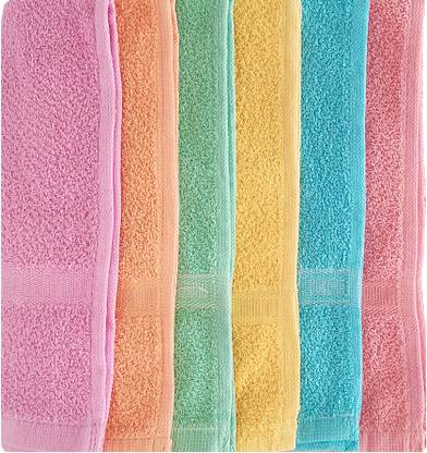 BIndian Hand Towels Set of 6 Piece for Kitchen, wash Basin & Gym, Soft & Super Absorbent, Multicolor Napkins (6 Sheets) Light Blue Cloth Napkins