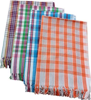G Fabrics Cotton 280 GSM Hair, Bath, Face, Hand Gamcha Set