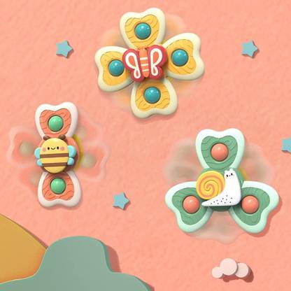 TANAZ wind spinner Suction Cup Spinning Toy 3PCS Children Spinner Toys,glass Sucker