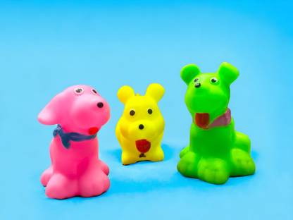 SARASI Dog Chu Chu Bath Toys for New-Born Babies & Kids [Pack Of: 3] Bath Toy