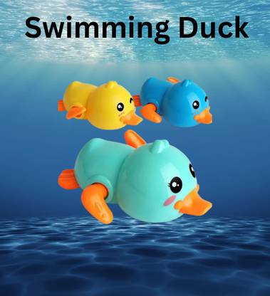 calyxia Bath Toy Swimming Duck Wind Up Water Floating Duck Bath Toy