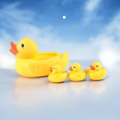 RSHOPPR Ducks 3 - 6 Years Toys Set of 4 in Yellow Bath Toy