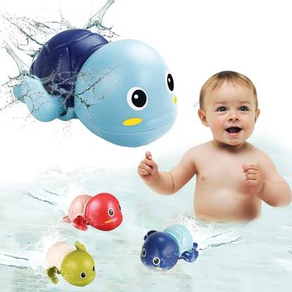 Wembley Swimming Turtle Bath Toy Floating Playing in Water Pool Toy For Kids (Pack Of 2) Bath Toy