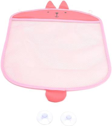 GRABIT Bath Toy Organizer for toddlers – Mesh Storage Bag with Strong Suction Cups Bath Toy