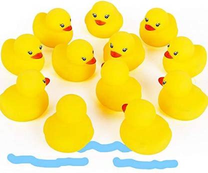 JUBLYN Bath Duck Toys 12 PCS Yellow Rubber Ducks Squeak & Float Ducky Bath Toy