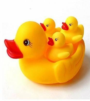M S.Toys Chu Chu Sound Soft Non-Toxic Toddler Baby Bath Toys- Animal Shape (4 Pc Chu Chu) Bath Toy