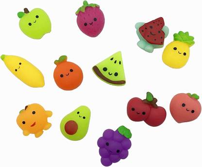 ANABGI Mini Fruit Squishies Toys for Kids Kawaii Fruits Squeeze Bath Toy