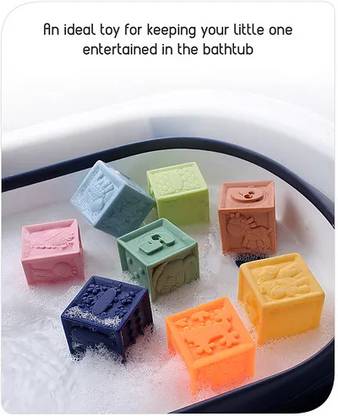 Play Nation Playnation Bath In Style Squeeze Toy Set - Building bocks pack of 8 Bath Toy