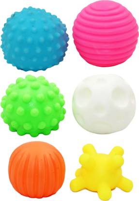 asian Sensory Squeeze 6 pcs Space Ball Kids Textured Multi Ball Set Bath Toy