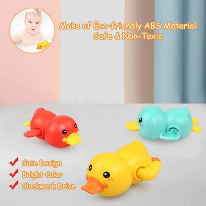 CountryLink Water Float Ring Tube Boat for Kids Inflatable Duck Shaped Swimming Pool Tub Bath Toy