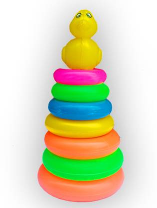 Velimir Stacking Ring Toys For Kids Duck Rings Set Of 7 Colorful Rings