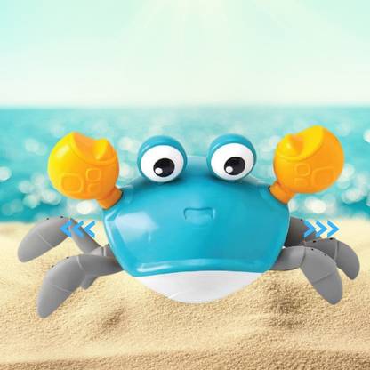 PlayMagic Dancing Crab|Electronic Moving Musical Toy|Obstacle Avoidance Sensor|Toddler Toy Bath Toy
