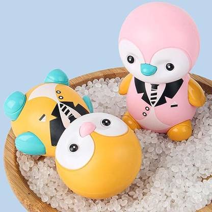 Glenston Cartoon Press go Walking Penguin Press and Run toys(Pack of 2) Bath Toy