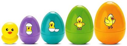 Plutofit Find The Chick in Egg Nesting Toy - Helps in Motor Skills & Early Development Bath Toy