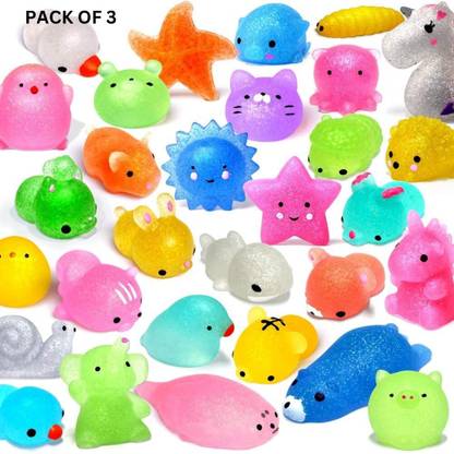 ANABGI Mochi Squeeze Toys for Kids [Glitter Squishy Toys Kids Bath Toy