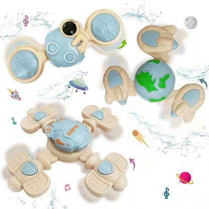 Wembley Spinner Space 3 Pcs Baby Bath Sensory Toys High Chair Tray Bath Table For Kids Bath Toy