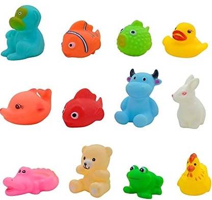 ATHRAVTOYS Chu Chu Sound Bathing Toy for Baby Chu Chu Toy Set Pack of 6 Bath Toy