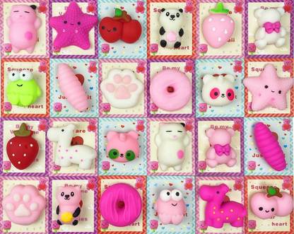 ANABGI Valentines Cards with Mochi Squishy Toys Squishies for Kids Bath Toy