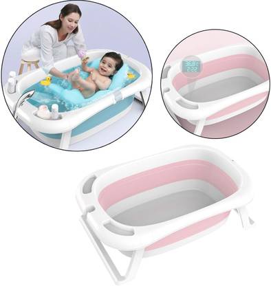 Safe-o-kid Digital Temperature Sensor Time Reading Portable Bath tub for kids-(0-3 Yrs)