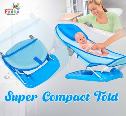 Little Funky Baby Bather Seat For New Born With 3 Level Adjustable Backrest & Padded Head
