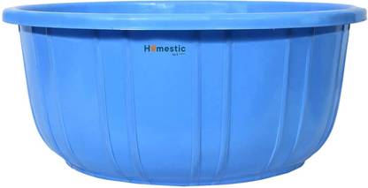 HOMESTIC by Kuber Industries Unbreakable Plastic Multipurpose Bath Tub/Washing Tub 40 LTR (Blue)
