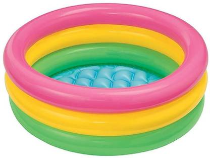 SADARWALA 2 Feet Inflatable Baby Pool with 3 Round Rings for Kids