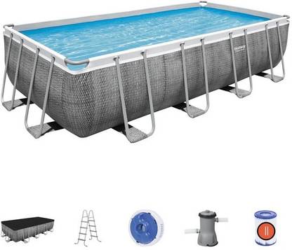 Bestway Power Steel® 16' x 8' x 48"/4.88m x 2.44m x 1.22m Rectangular Pool Set