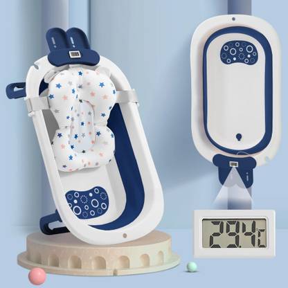 StarAndDaisy Foldable Infant Bath Tub,Collapsible Newborn Toddler Folding Bathing Support Tub