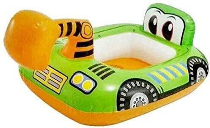 K D ENTERPRISE Vehicle Shape Sit Pool Float Tube Boat for Kids Beach Water Swimming