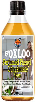 Foxloo Perfumed Phenyl Concentrate Liquid 500ml Bottle(Makes 40 to 80 Litre ) Fragrance Neem Long Lasting Fragrance
