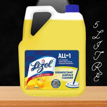 Lizol Disinfectant Surface & Floor Cleaner Liquid, Citrusj Lemon