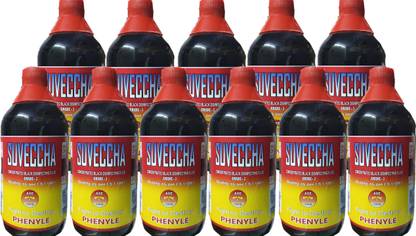 SUVECCHA Strong Power Disinfectant Black Phenyle (Pack of 24) Regular