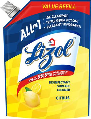 Lizol Disinfectant Surface Cleaner Refill Pack Citrus